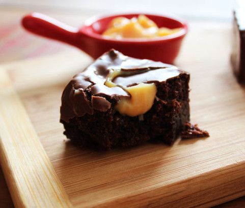 Cxs transparentes com mini brownies recheados